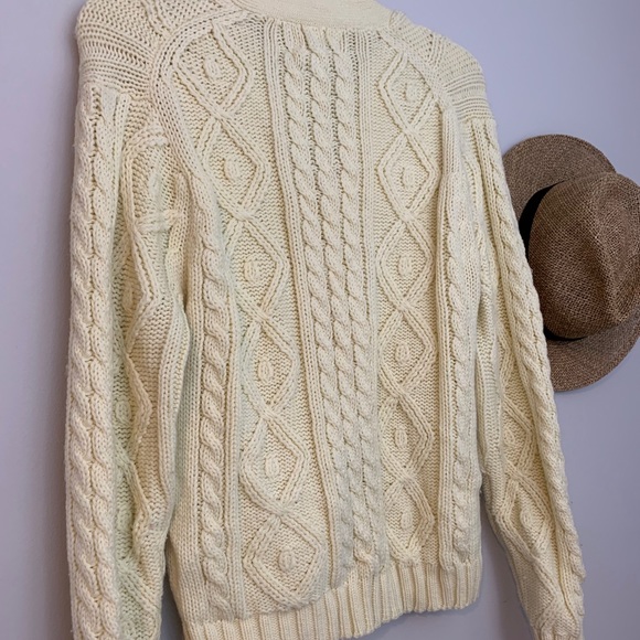 Vintage Cream Crochet Sweater - Picture 5 of 5